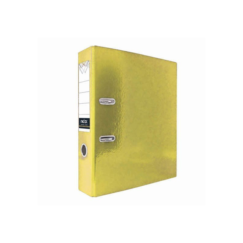 Папка-регистратор 80 мм, ламинированная, арт.IND 8 LA, цвет желтый(работаем с юр лицами и ИП) - фото 1 - id-p113247214