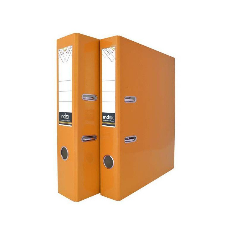 Папка-регистратор COLOURPLAY, 50 мм, ламинированная, неоновая, оранжевый(работаем с юр лицами и ИП) - фото 1 - id-p113247216