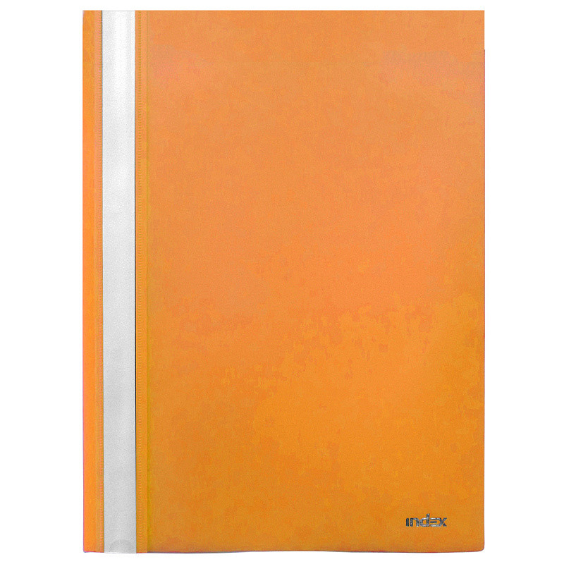Папка-скоросшиватель, цвета ассорти, ф. А4, Index, цвет оранжевый(работаем с юр лицами и ИП) - фото 1 - id-p113247236