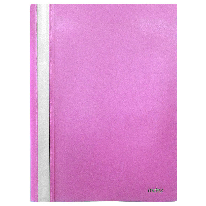 Папка-скоросшиватель, цвета ассорти, ф. А4, Index, цвет розовый(работаем с юр лицами и ИП) - фото 1 - id-p113247237