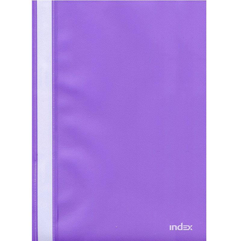 Папка-скоросшиватель, цвета ассорти, ф. А4, Index, цвет фиолетовый(работаем с юр лицами и ИП)