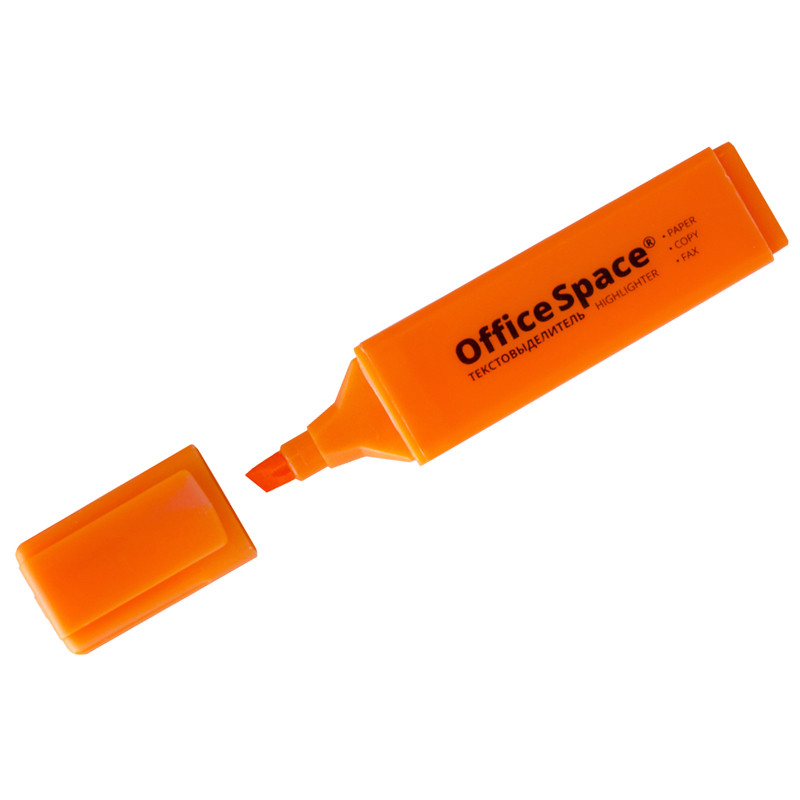 Текстовыделитель OfficeSpace, 1-5мм, арт. H_26, цвет оранжевый(работаем с юр лицами и ИП)