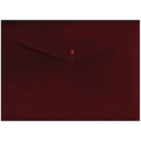 Папка-конверт с кнопкой, A4, 180мкм, Index, цвет красный(работаем с юр лицами и ИП)