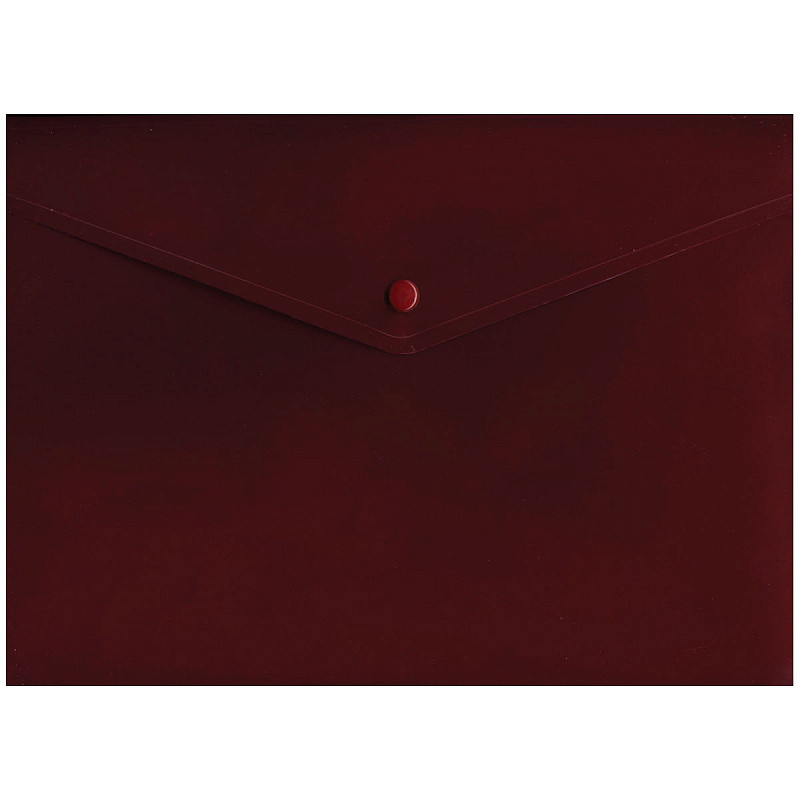 Папка-конверт с кнопкой, A4, 180мкм, Index, цвет красный(работаем с юр лицами и ИП) - фото 1 - id-p113247329