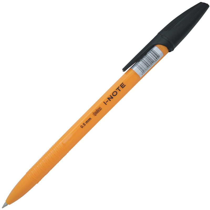 Ручка шариковая I-NOTE, пластиковый желтый корпус, 0,5мм, арт. IBP303, цвет черный(работаем с юр лицами и ИП) - фото 1 - id-p113247331