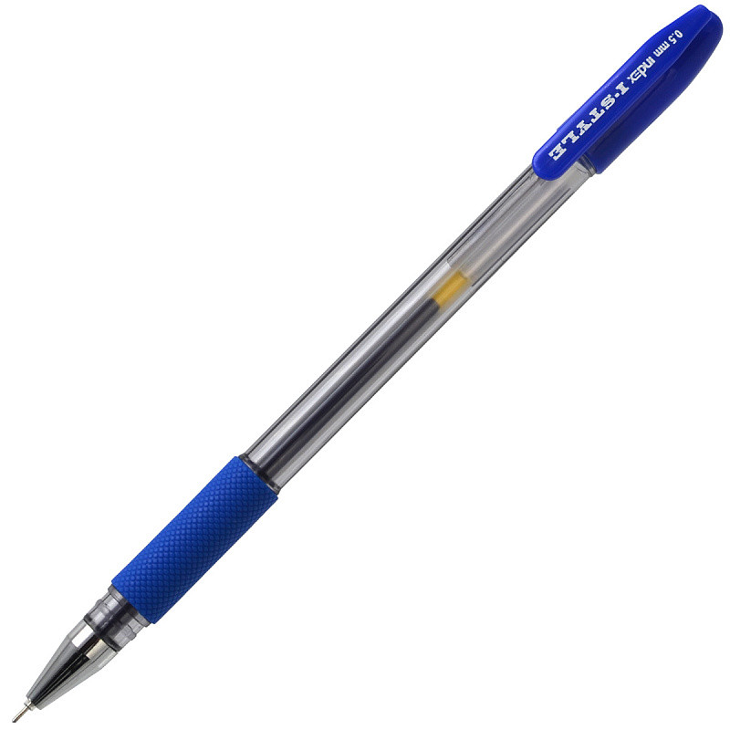 Ручка гелевая I-STYLE, пластиковый корпус, резиновый упор, 0,5мм, арт.IGP107, цвет синий(работаем с юр лицами - фото 1 - id-p113247345