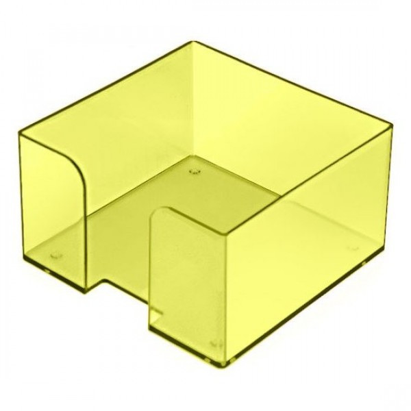 Подставка для бумажного блока, разм. 9х9х5 см, тонированная "Лайм", арт. ПЛ50(работаем с юр лицами и ИП) - фото 1 - id-p113247363
