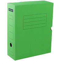 Короб архивный с клапаном, микрогофрокартон, 100мм, ассорти, арт. A-GBL100C_1775, цвет зеленый(работаем с юр