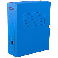 Короб архивный с клапаном, микрогофрокартон, 100мм, ассорти, арт. A-GBL100C_1775, цвет синий(работаем с юр