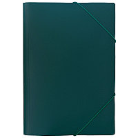 Папка на резинках SATIN, ф.А4, 0,45мм, арт. IPF311S, цвет темно-зеленый(работаем с юр лицами и ИП)