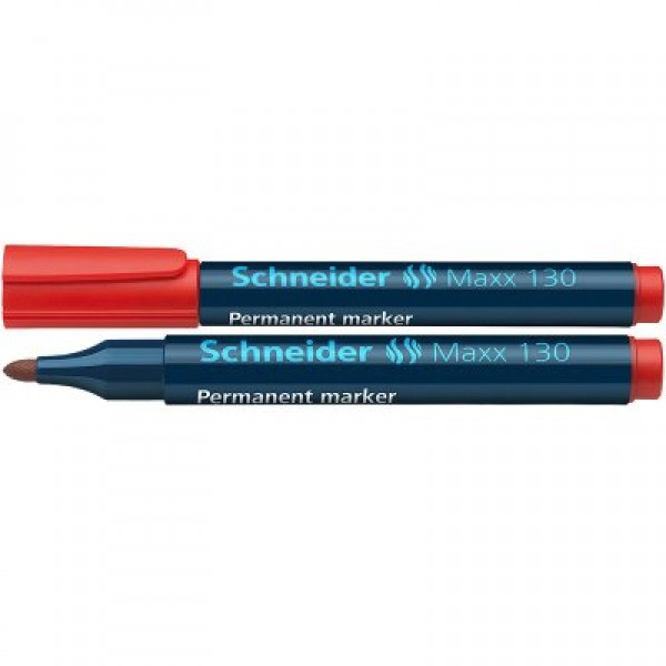Маркер Schneider 130 перманентный 1-3 мм, цвет красный(работаем с юр лицами и ИП) - фото 1 - id-p113247522