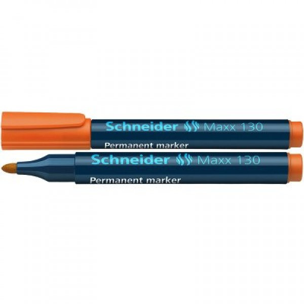 Маркер Schneider 130 перманентный 1-3 мм, цвет оранжевый(работаем с юр лицами и ИП) - фото 1 - id-p113247523