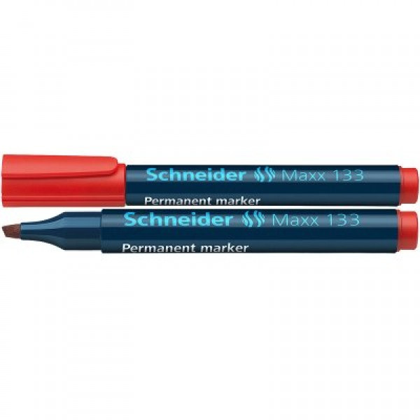 Маркер Schneider 133 перманентный 1-4 мм, цвет красный(работаем с юр лицами и ИП)