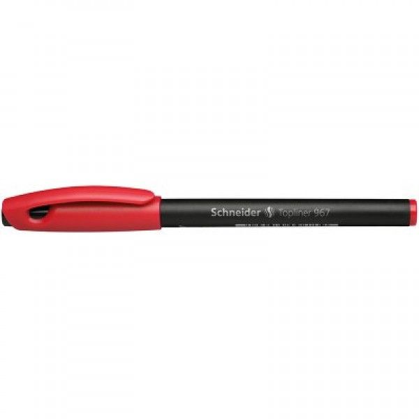 Ручка капиллярная Schneider Topliner 967 0,4 мм ( фетровый наконечник ), цвет красный(работаем с юр лицами и - фото 1 - id-p113247532