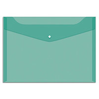 Папка-конверт на кнопке OfficeSpace  А4, 150мкм, цвет зеленый(работаем с юр лицами и ИП)
