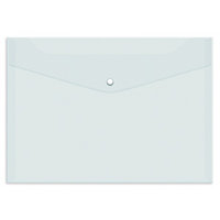 Папка-конверт на кнопке OfficeSpace  А4, 150мкм, прозрачная(работаем с юр лицами и ИП)