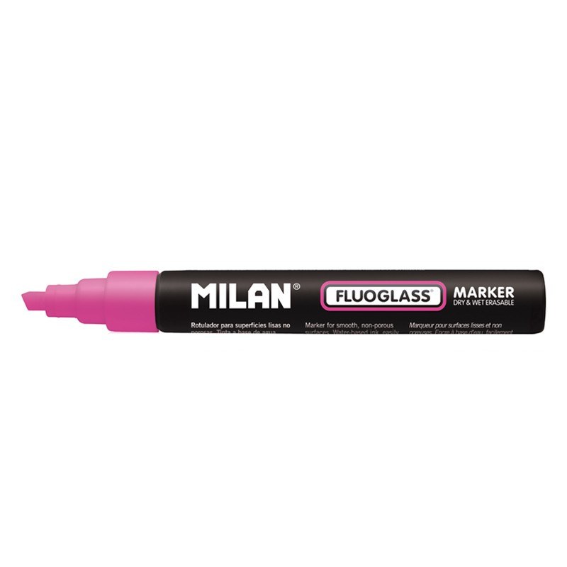 Маркер меловой Milan "Fluoglass", 2-4 мм, водная основа, цвет розовый(работаем с юр лицами и ИП) - фото 1 - id-p113247633