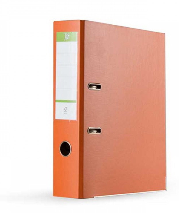 Папка-регистратор 75 мм, А4, ПВХ Эко, YESЛи,  цвет оранжевый(работаем с юр лицами и ИП)