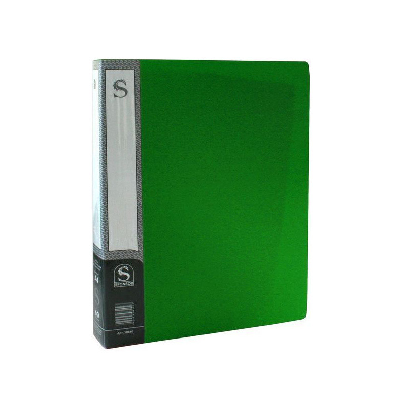 Папка с 60 файлами, форзац, ф.А4, ассорти, арт.SDB60/ASS, цвет зеленый(работаем с юр лицами и ИП) - фото 1 - id-p113247722
