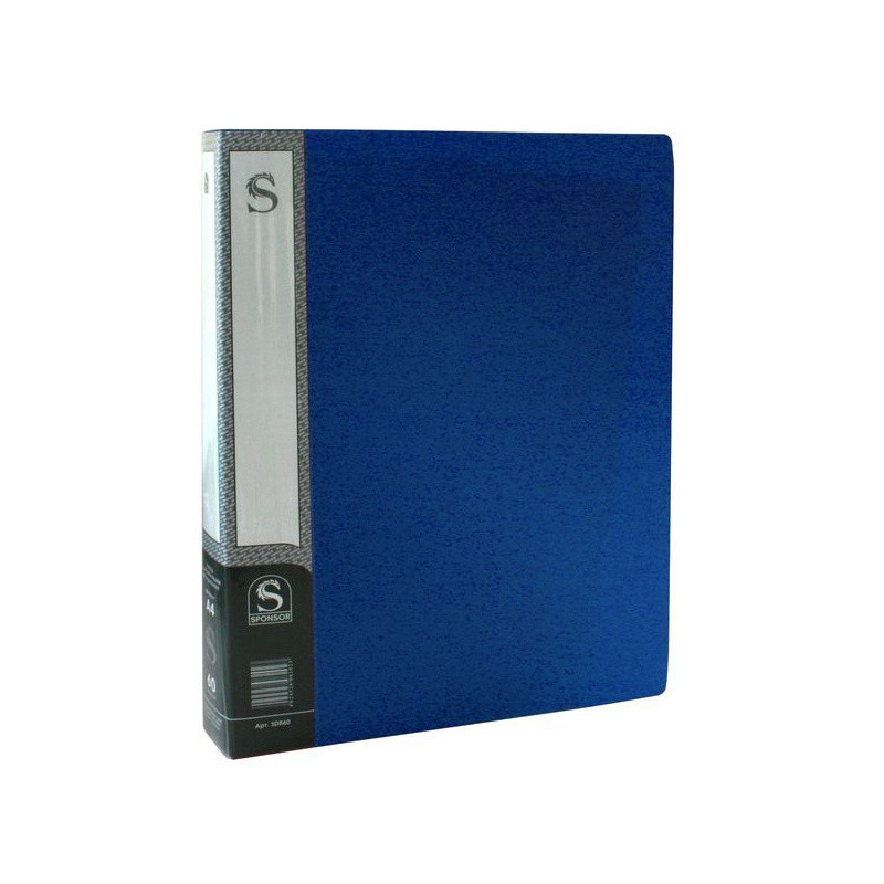 Папка с 60 файлами, форзац, ф.А4, ассорти, арт.SDB60/ASS, цвет синий(работаем с юр лицами и ИП)