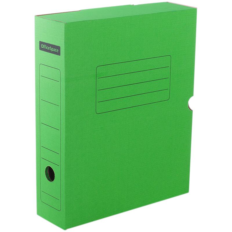 Короб архивный с клапаном, микрогофрокартон, 75мм, цвет зеленый(работаем с юр лицами и ИП) - фото 1 - id-p113247737