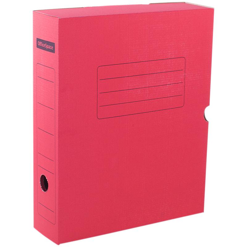 Короб архивный с клапаном, микрогофрокартон, 75мм, цвет красный(работаем с юр лицами и ИП) - фото 1 - id-p113247738