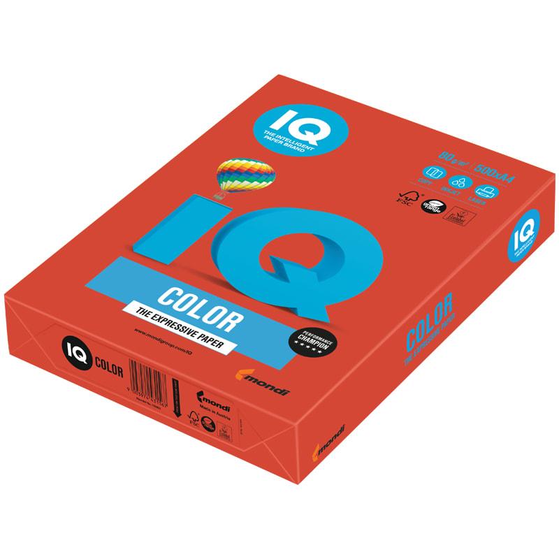 Бумага цветная IQ Color, цвет кораллово-красный(работаем с юр лицами и ИП)