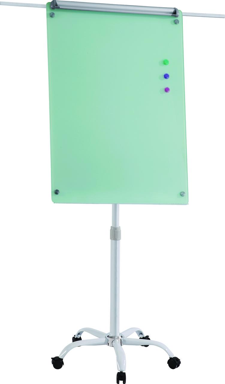 Флипчарт стеклянный магнитно-маркерный Classic Boards BMF96-VA1/G, 90x60см (белый), мобильный на