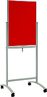 Флипчарт стеклянный магнитно-маркерный Classic Boards BMF96-E7/G, 90x60см (красный), мобильный на