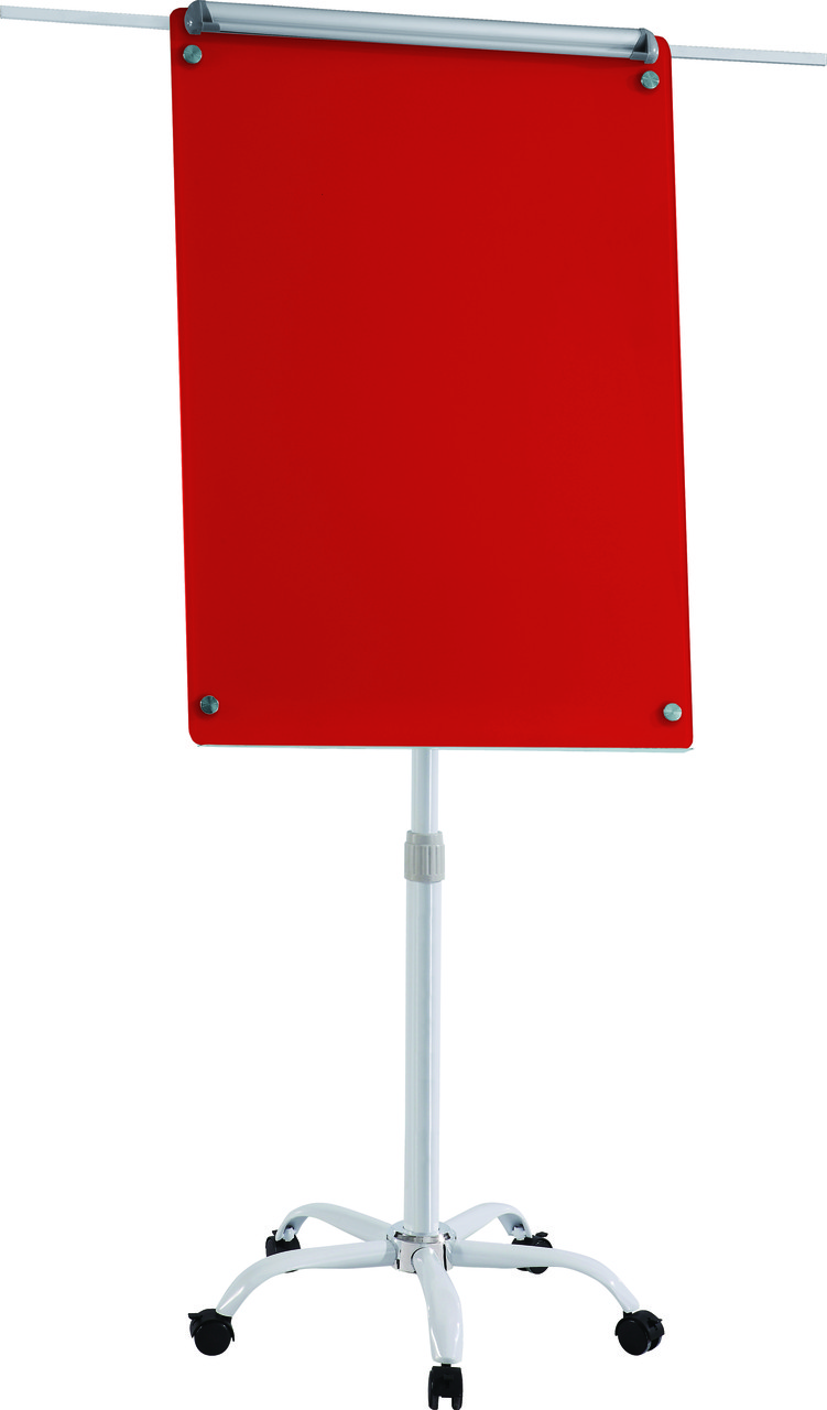 Флипчарт стеклянный магнитно-маркерный Classic Boards BMF96-VA1/G, 90x60см (красный), мобильный на