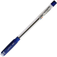 Ручка шариковая ALPHA GRIP,  прозрач. корп., резин. накл., 0,7мм, масл. чернила, синяя, инд. пакет, арт.