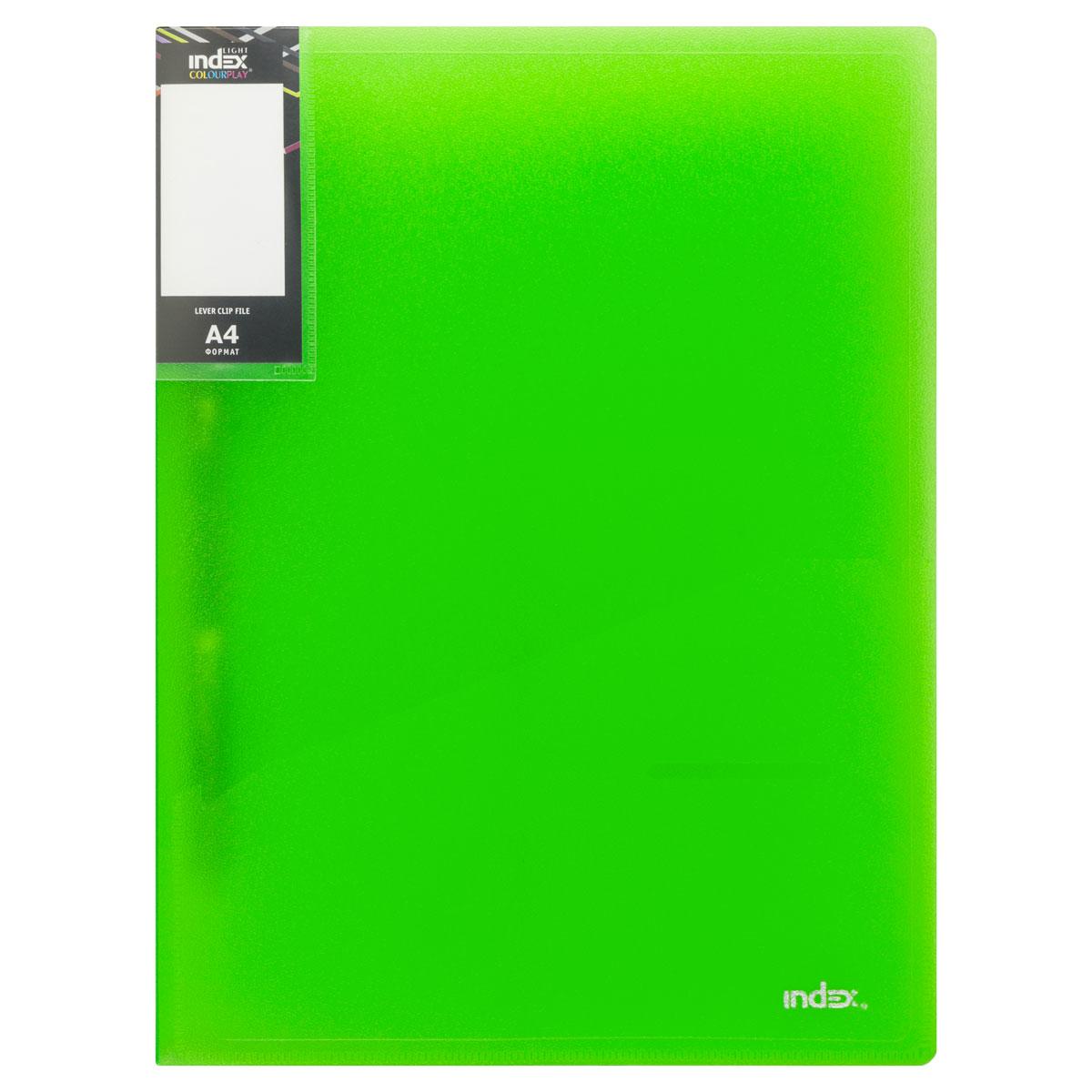 Папка с пружинным скоросшивателем и карманом COLOURPLAY Light, ф.A4, 0,6мм, прозрачная, зеленая, арт.(работаем - фото 1 - id-p113248058