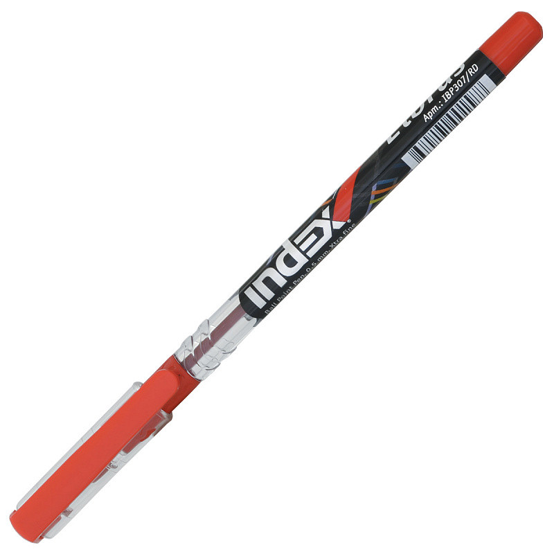 Ручка шариковая Elbrus, пластиковый прозрачный корпус, 0,5мм, красная, арт. IBP307/RD(работаем с юр лицами и - фото 1 - id-p113248066