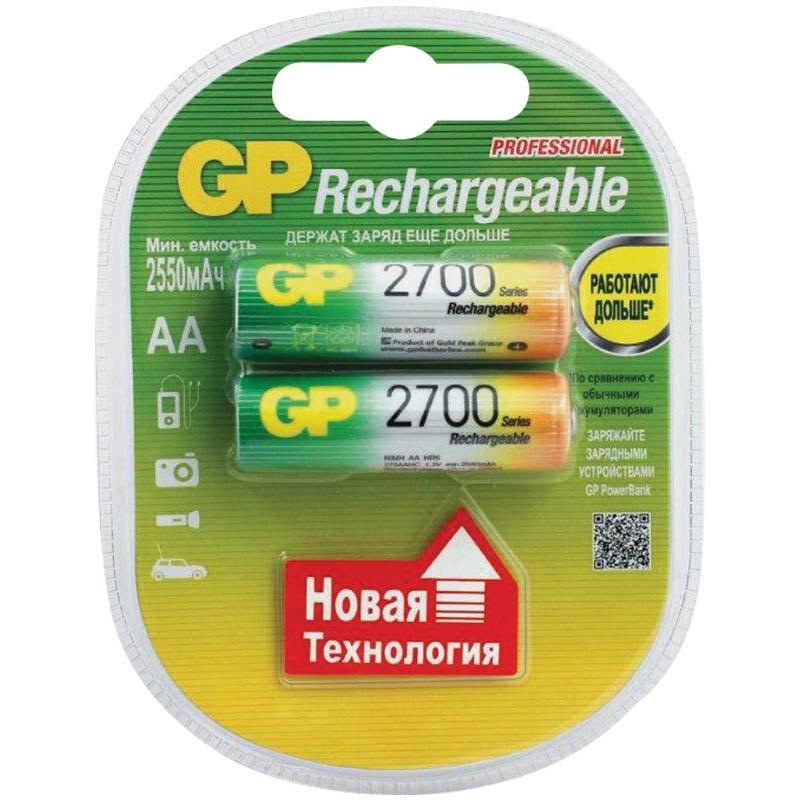 Аккумулятор GP AA (HR06) 2700mAh 2BL GP 270AAHC-2DECRC2(работаем с юр лицами и ИП) - фото 1 - id-p113248146