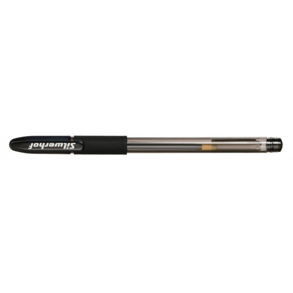 Ручка гелевая Silwerhof ADVANCE (026158-02) 0.5мм резин. манжета черные чернила(работаем с юр лицами и ИП)