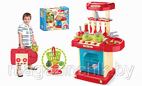 Кухня игровая Kitchen Set арт. 008-56a со светом и звуком + корзинка для продуктов