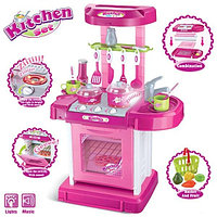 Кухня игровая Kitchen Set розовая арт. 008-56 со светом и звуком