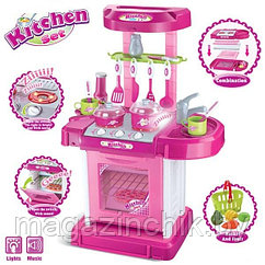 Кухня игровая Kitchen Set розовая арт. 008-56 со светом и звуком