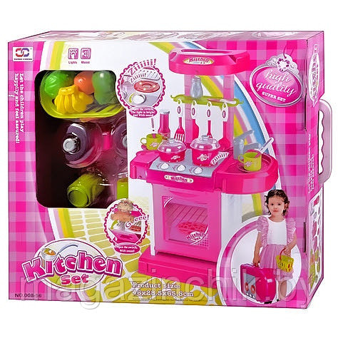 Кухня игровая Kitchen Set розовая арт. 008-56 со светом и звуком - фото 4 - id-p6599321