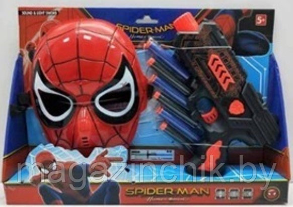 Набор Человека-паука маска + бластер со снарядами 530-E - фото 1 - id-p113314028