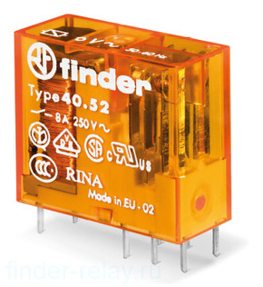 Миниатюрное реле FINDER 8А (~ 24В AC) / 40.52.8.024.0000