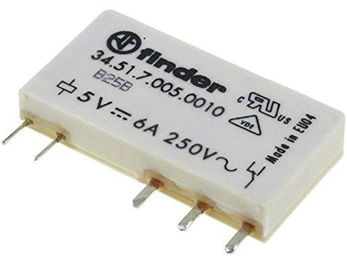 Ультратонкое реле FINDER 6А (= 5В Чувст. пост. тока) - герметичное / 34.51.7.005.0010
