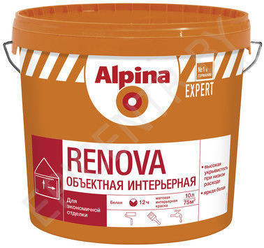 Краска Альпина ЭКСПЕРТ Ренова 10л (16,4кг) белая Alpina Renova EXPERT ВД-АК