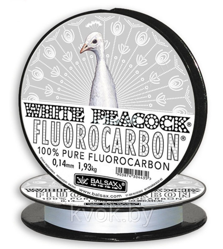 Леска флюорокарбоновая Balsax White Peacock Fluorocarbon 30м - фото 1 - id-p113316364