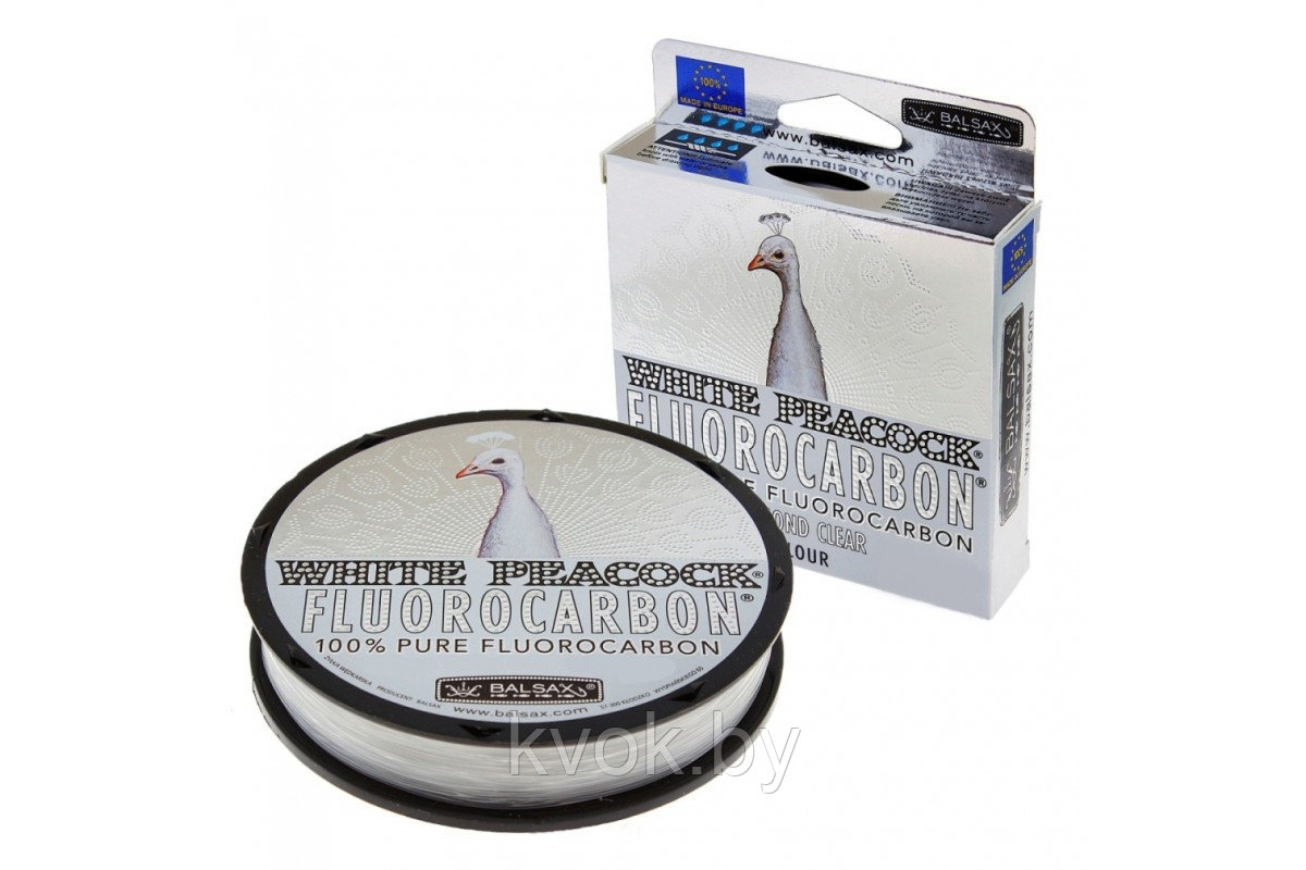 Леска флюорокарбоновая Balsax White Peacock Fluorocarbon 30м - фото 2 - id-p113316364