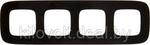 Valena Allure - Рамка 4 поста верт/гориз, черная сталь 755514 - фото 1 - id-p113317593