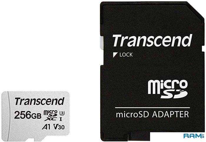 Карта памяти Transcend 300S 256GB (с адаптером)