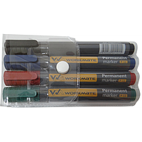 Набор маркеров перманентных P-11, 4шт/цвета в ПВХ пенале, арт. 048001100(работаем с юр лицами и ИП)