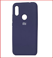 Чехол-накладка для Xiaomi Redmi Note 7 (копия) Silicone Cover темно-синий