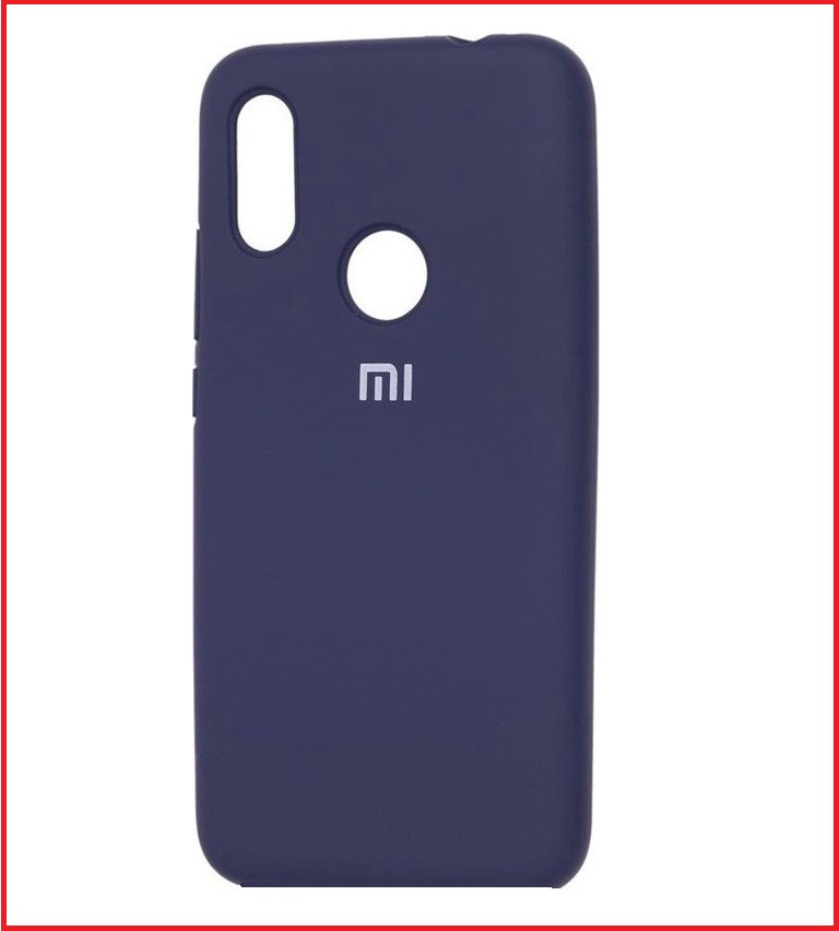 Чехол-накладка для Xiaomi Redmi Note 7 (копия) Silicone Cover темно-синий - фото 1 - id-p113376194